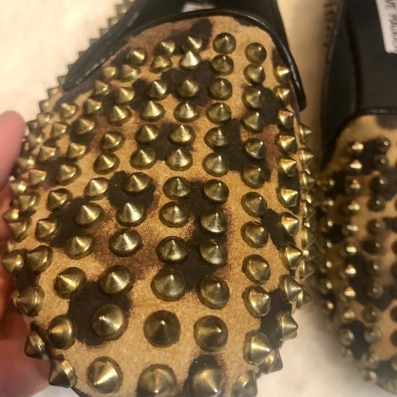 3/$25 Sale 🎈Steve Madden studded animal print flats loafers - Picture 8 of 9